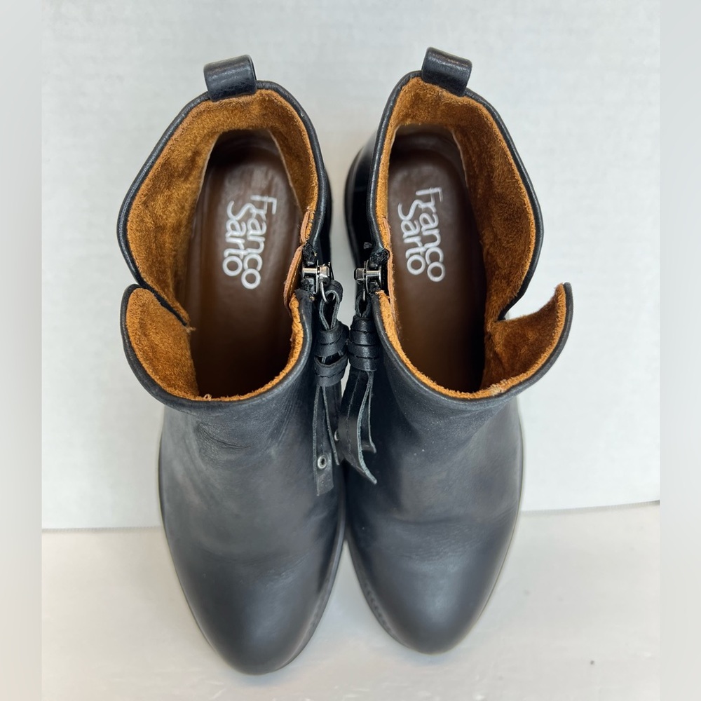 Franco Sarto Womens Hyla Black Leather Ankle Boots Size 8 Superb! Barely Worn..! - Picture 9 of 13